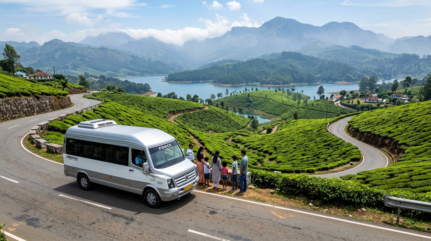 Force Urbania Luxury Van in Western Ghats